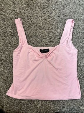 White Fox Boutique Light Pink Square-Neck Tank